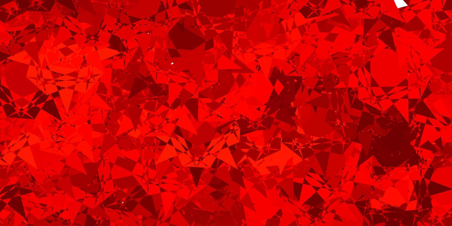 Light Red, Yellow vector background with triangles.