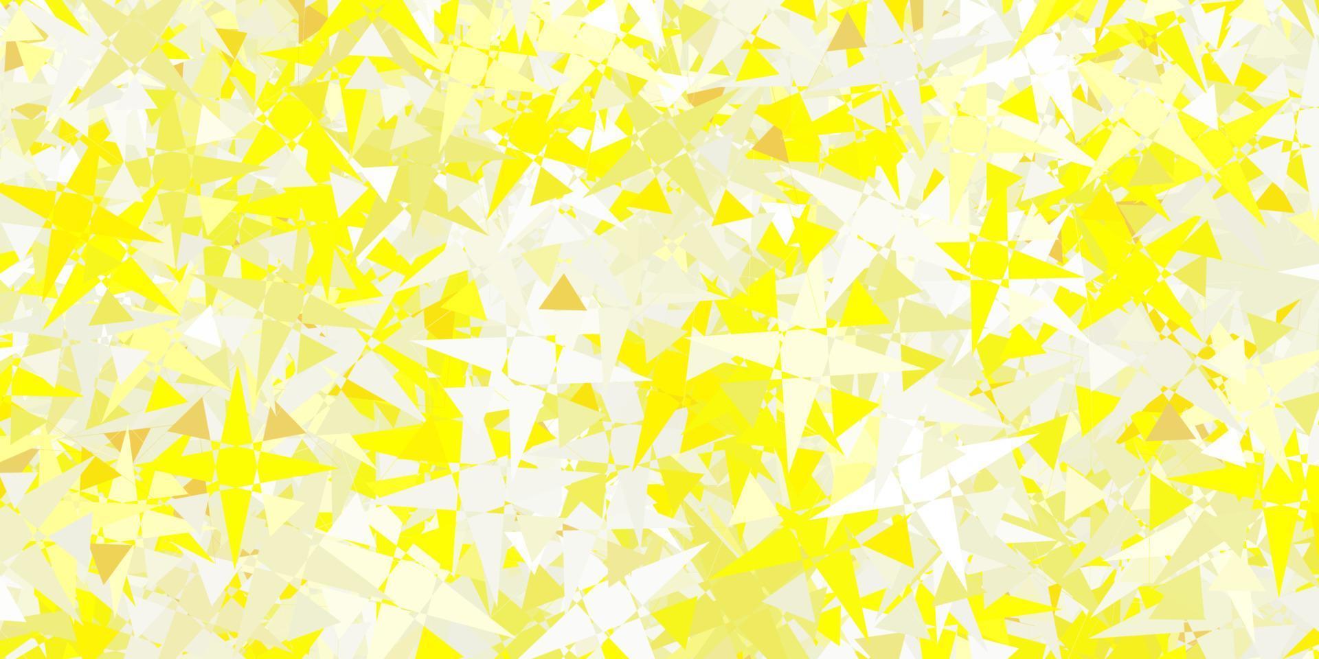 Light Yellow vector background with polygonal forms.