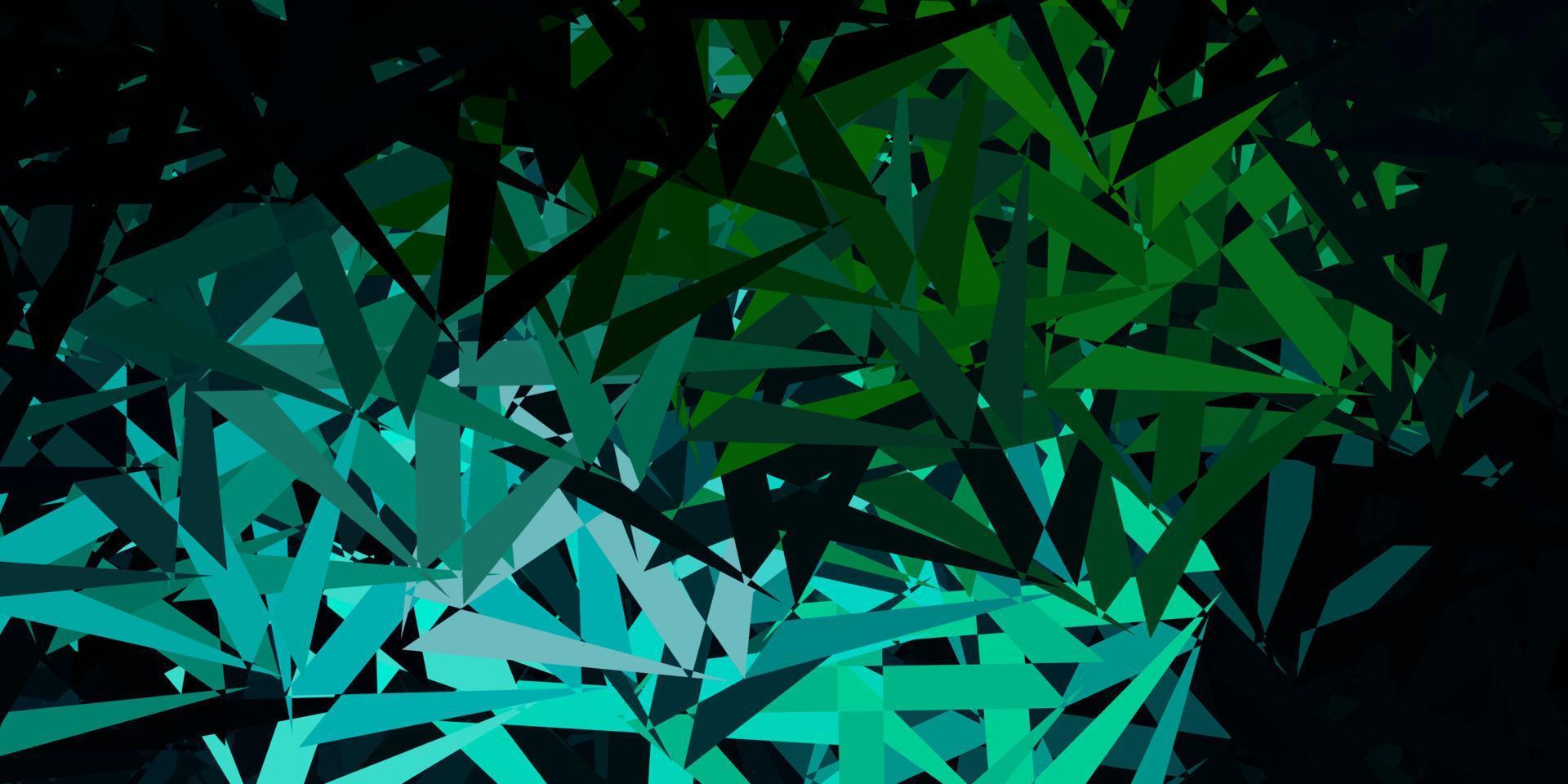 Light blue, green vector background with polygonal forms.