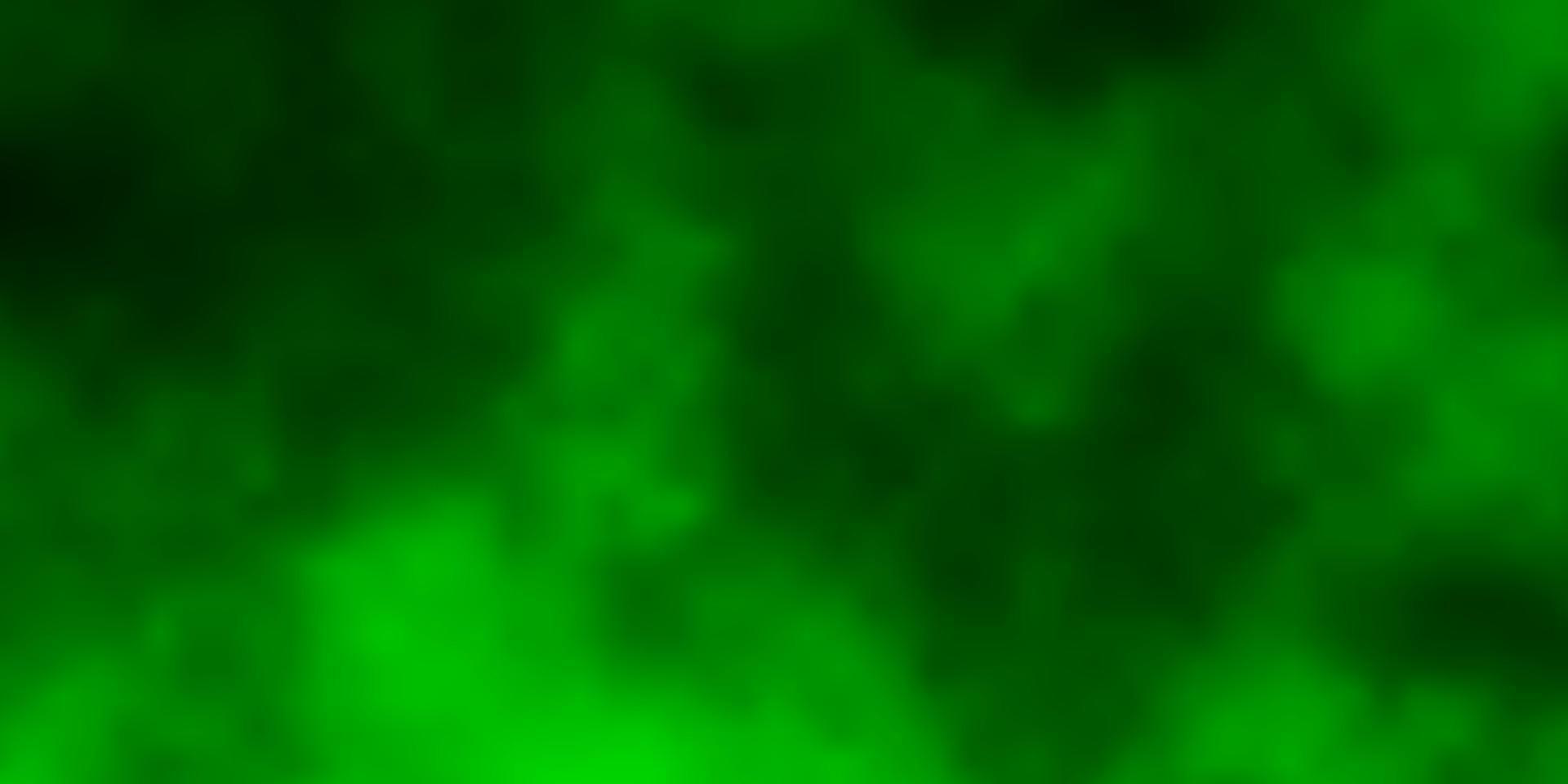 textura de vector verde claro con cielo nublado.