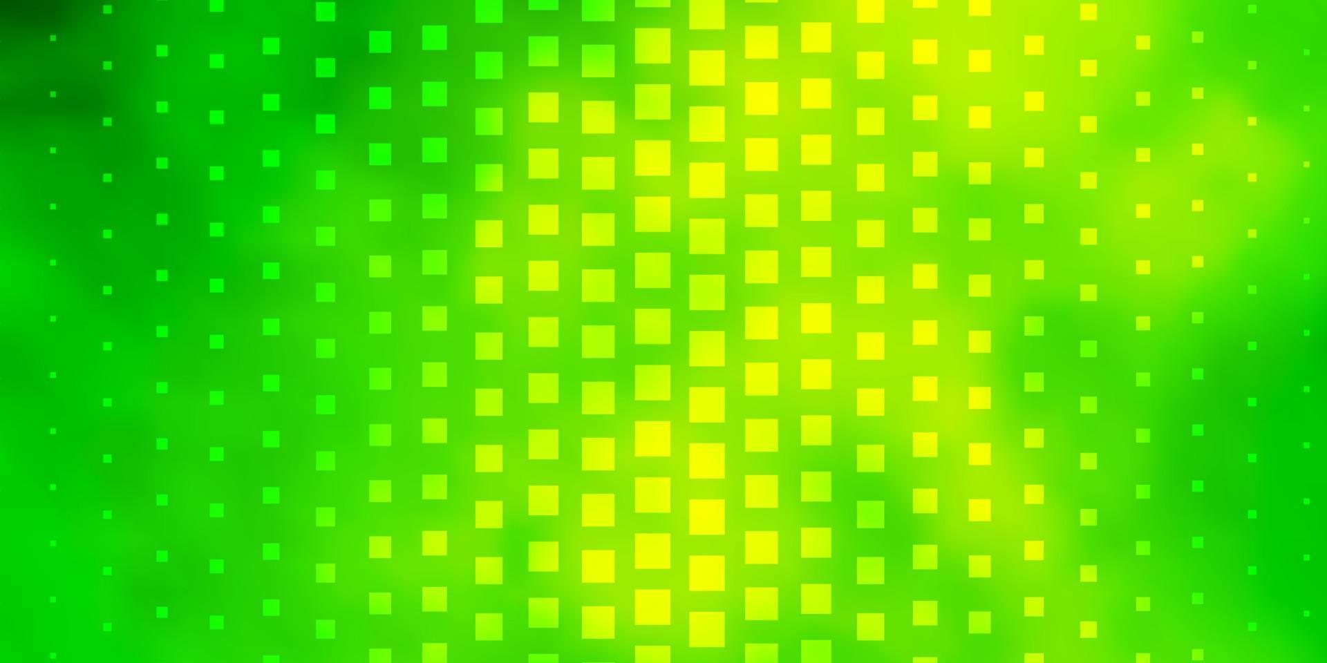 Light Green, Yellow vector background with rectangles.