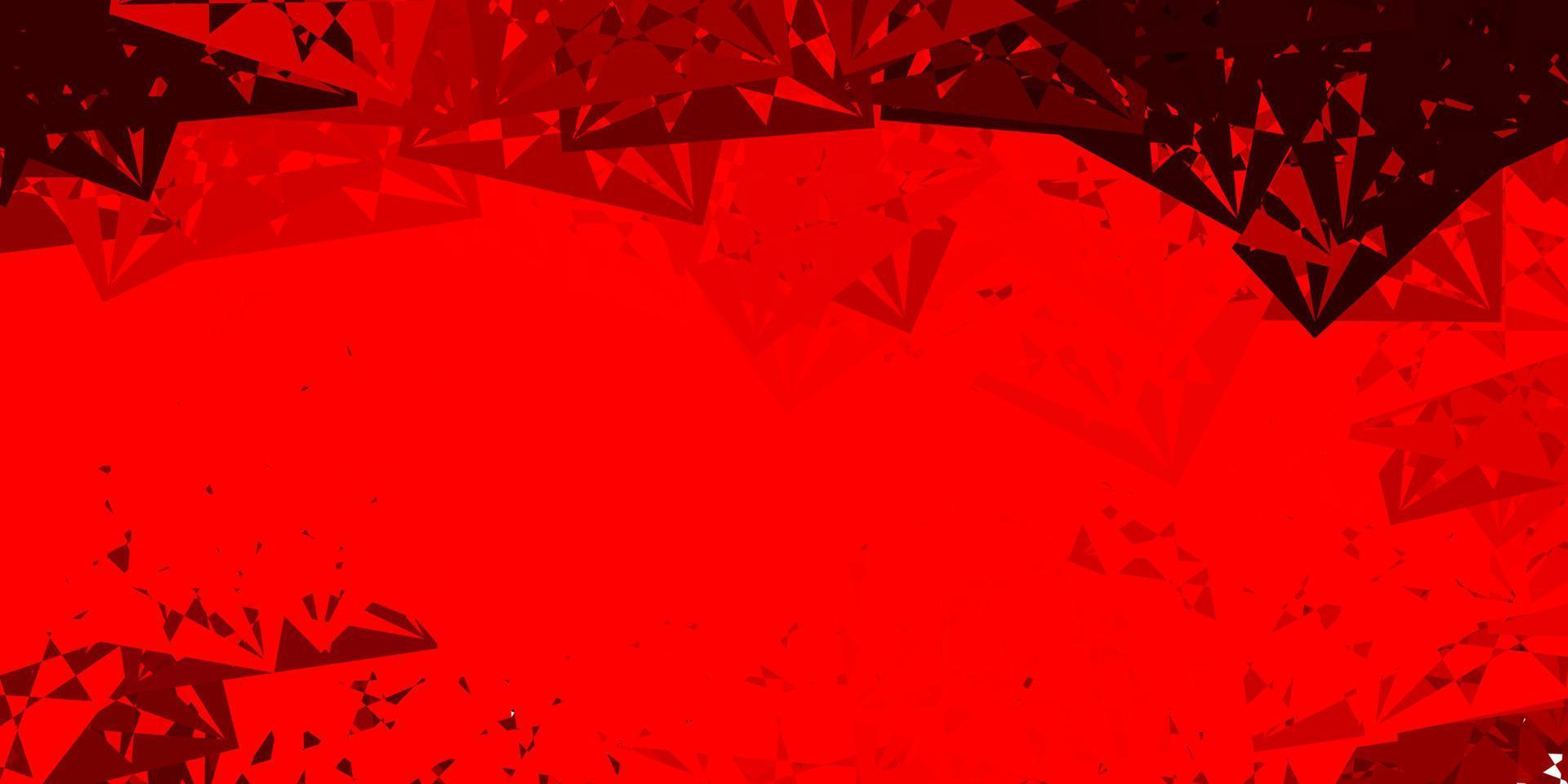 Dark Orange vector texture with random triangles.