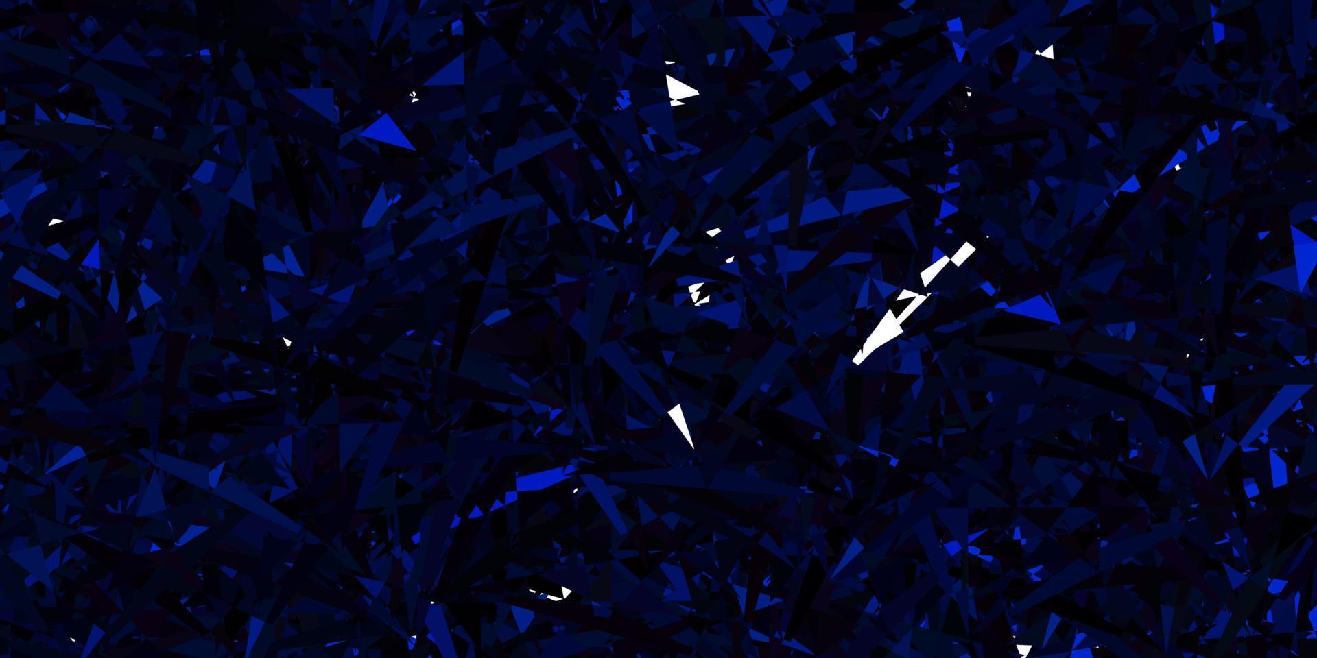 Dark blue vector background with triangles.