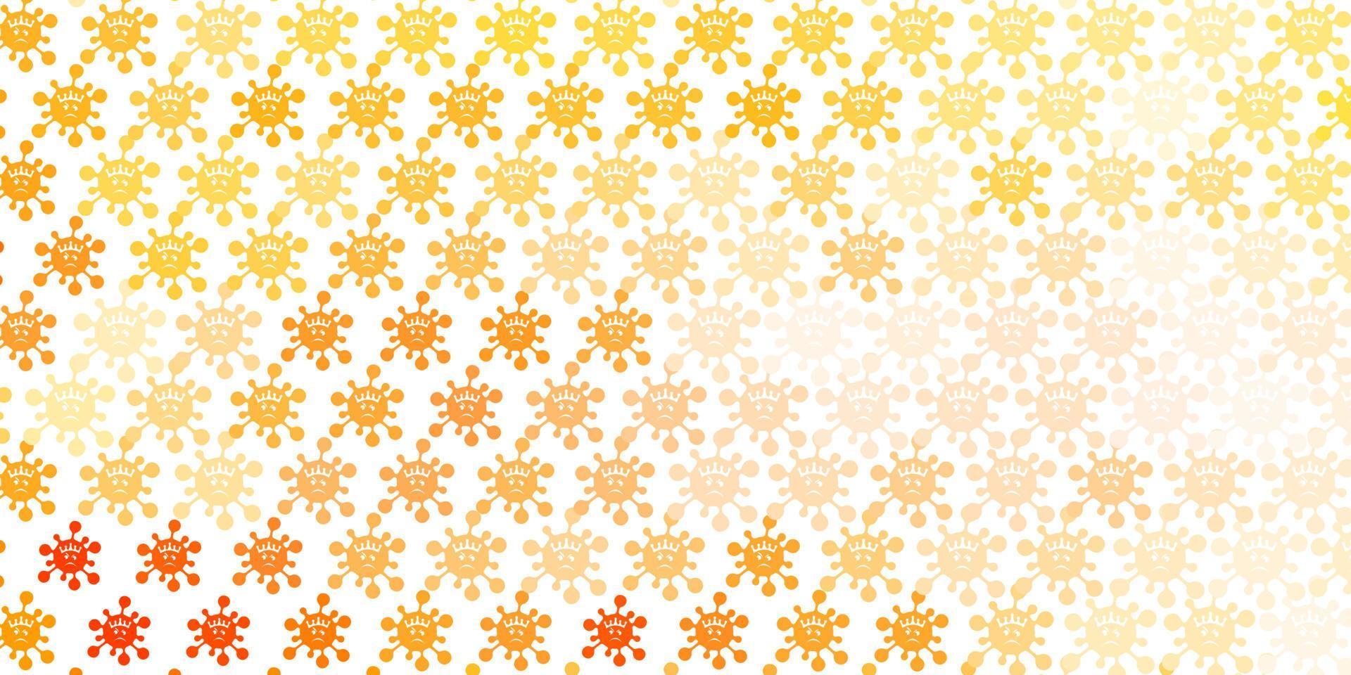 Light Orange vector texture with disease symbols.