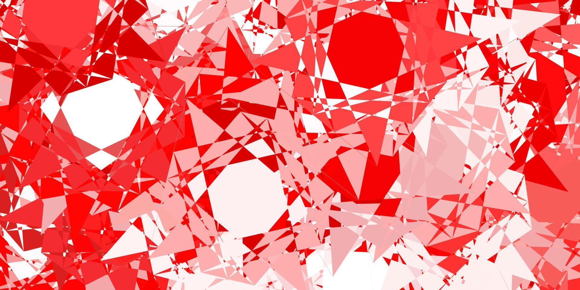 Light red vector layout with triangle forms.