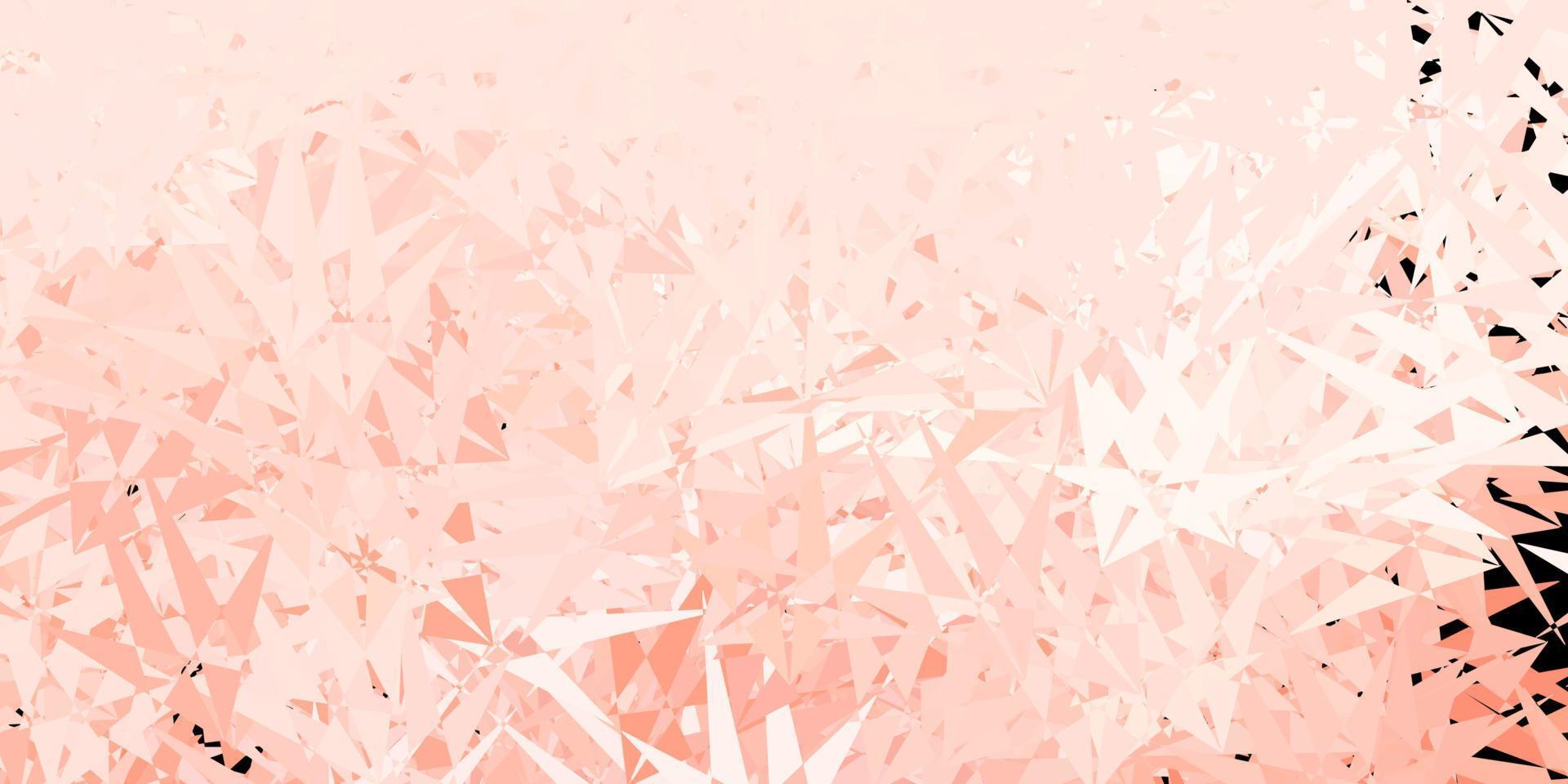 Light red vector backdrop with triangles, lines.