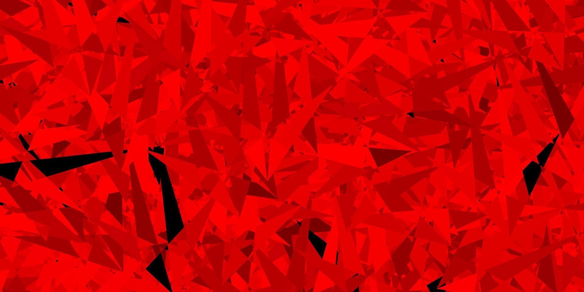 Dark Red, Yellow vector backdrop with lines, triangles.