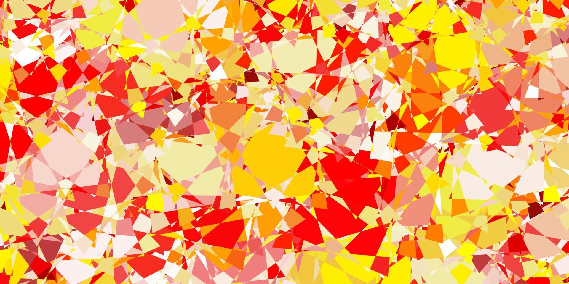 Light Red, Yellow vector background with triangles.
