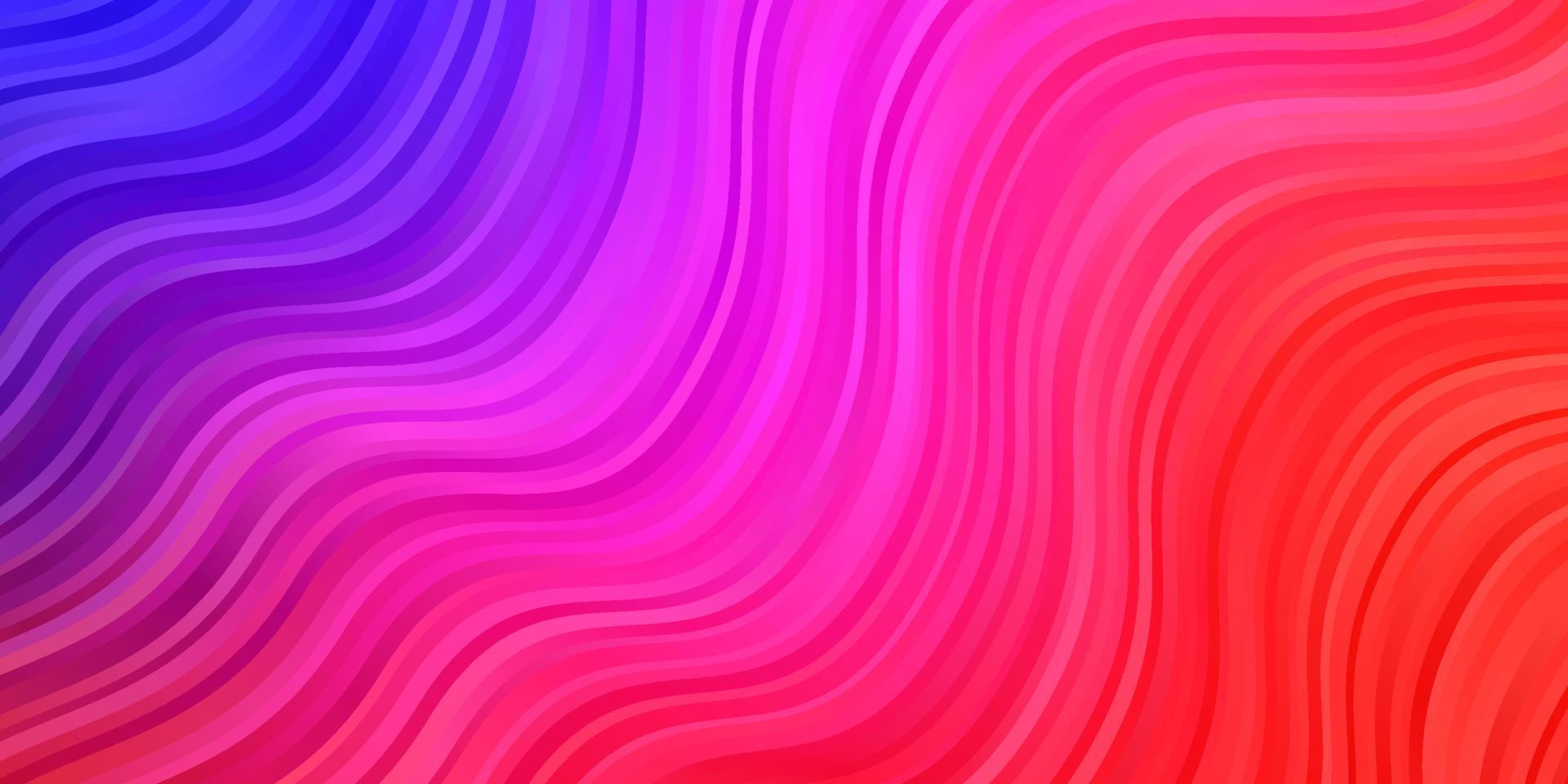 Light Blue, Red vector background with bent lines.