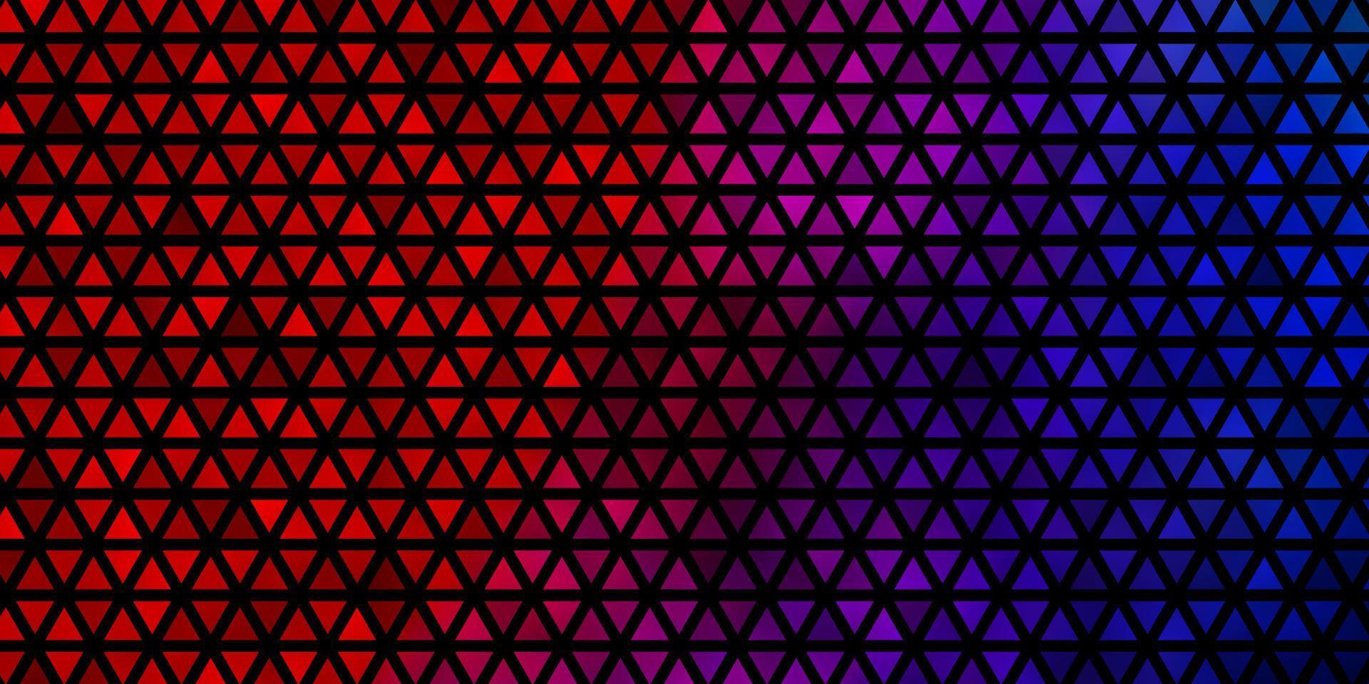 Fondo de vector azul claro, rojo con triángulos.