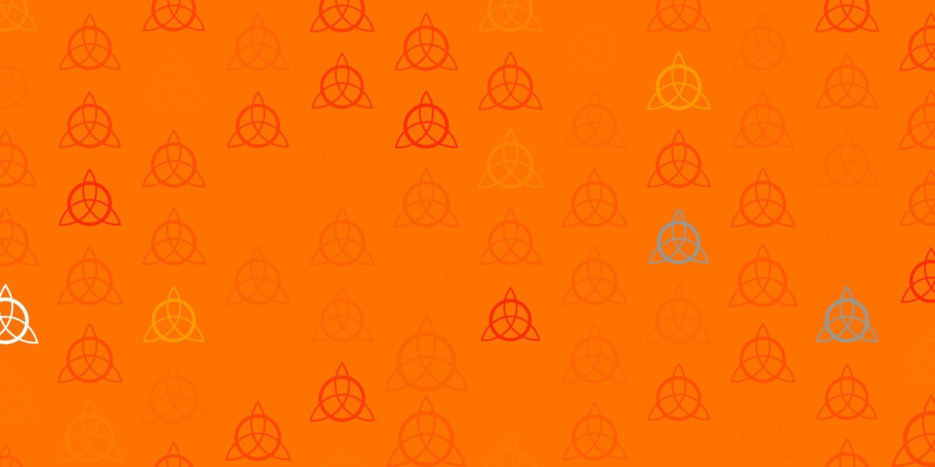 Light Yellow vector background with occult symbols.