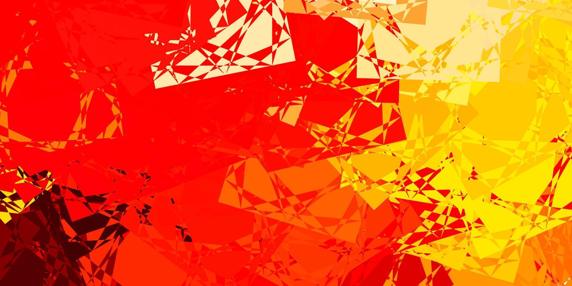 Light Red, Yellow vector background with polygonal forms.