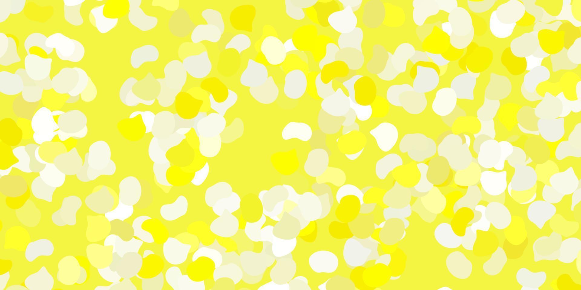 Light yellow vector pattern with abstract shapes.