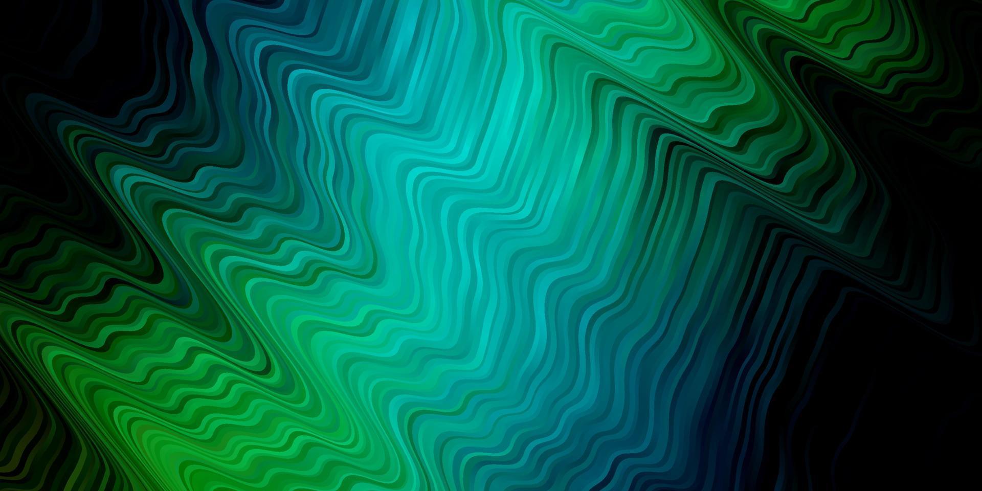 Dark Blue, Yellow vector pattern with curved lines.