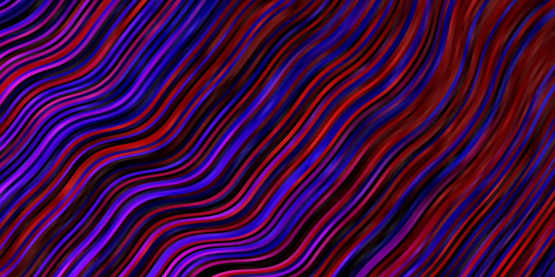 Dark Blue, Red vector pattern with wry lines.