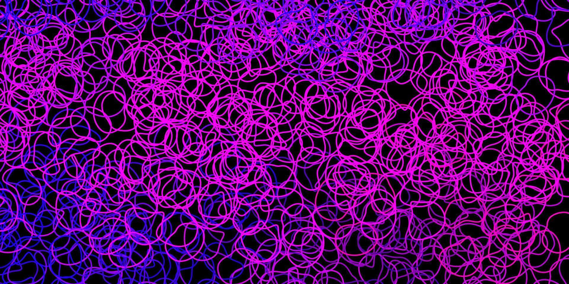 Dark purple, pink vector texture with memphis shapes.