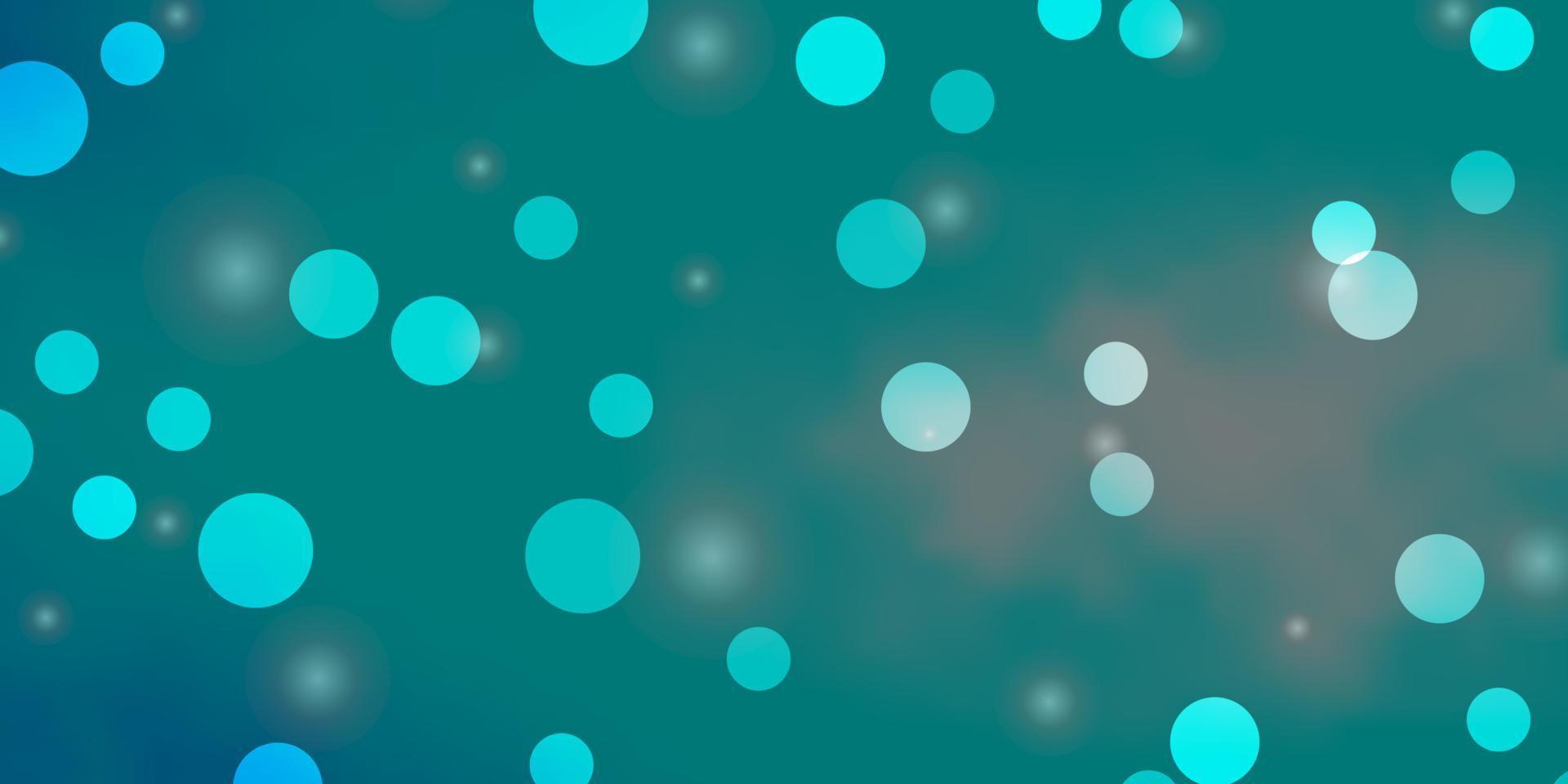 diseño de vector azul claro, verde con círculos, estrellas.
