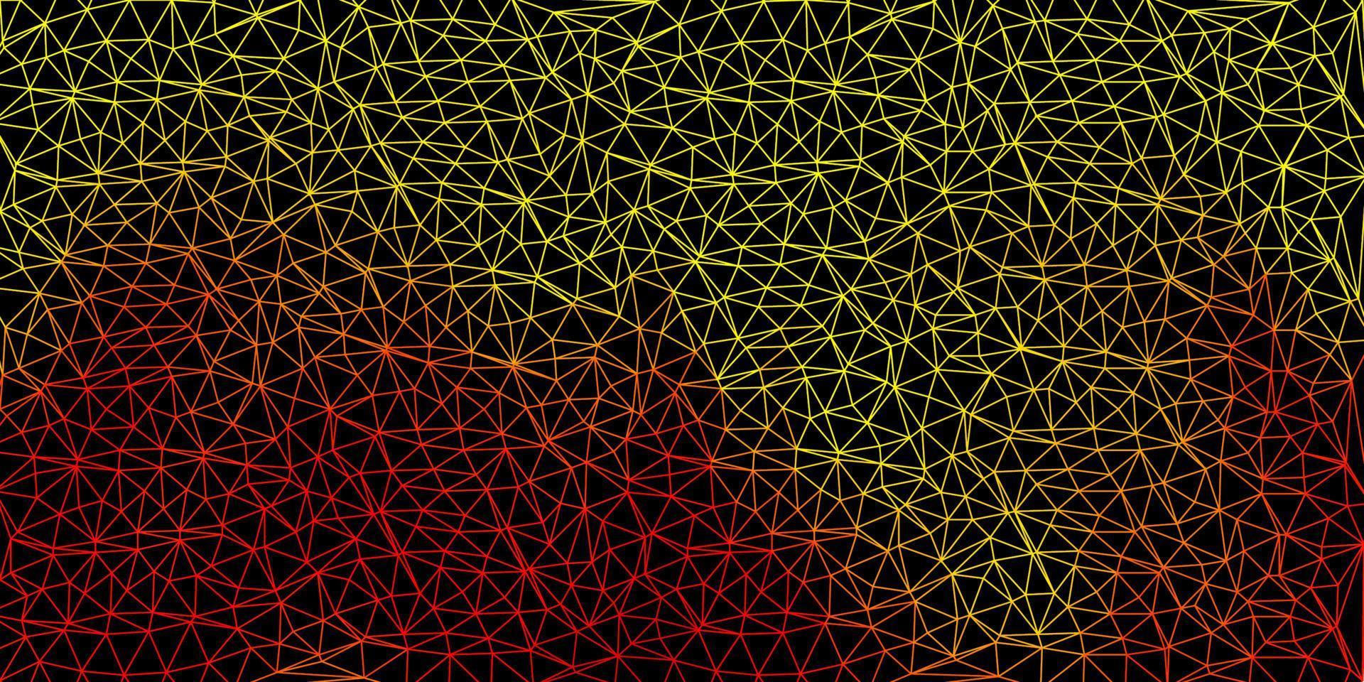 Light pink, yellow vector abstract triangle texture.