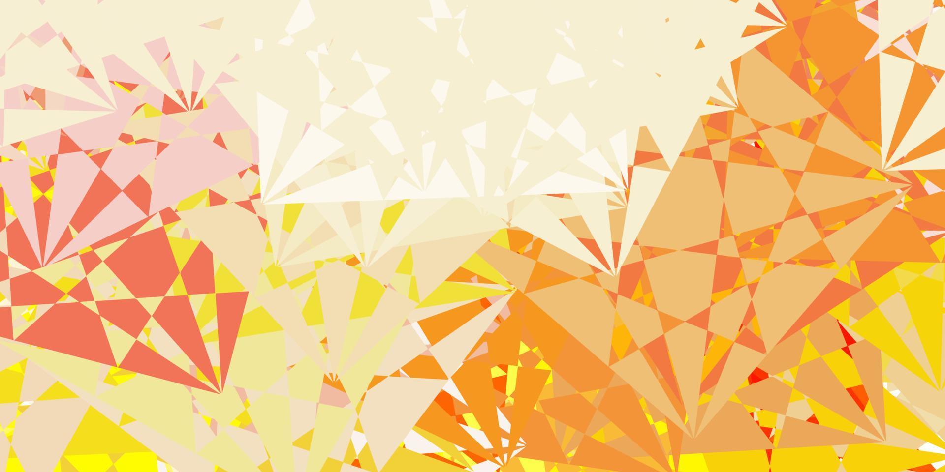 Light Pink, Yellow vector pattern with polygonal shapes.