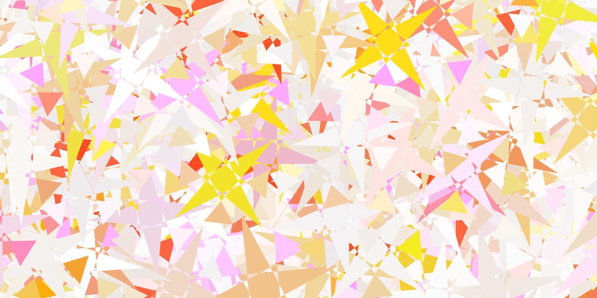 Light Pink, Yellow vector template with triangle shapes.