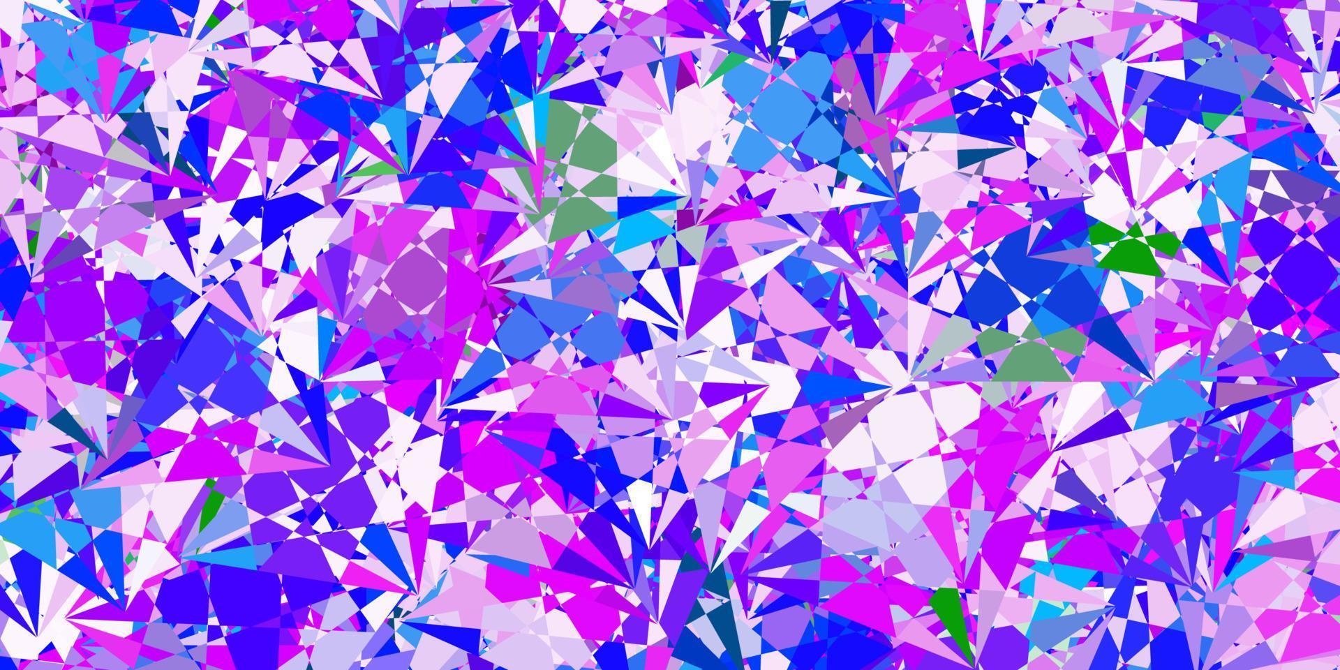 Light Pink, Blue vector template with triangle shapes.