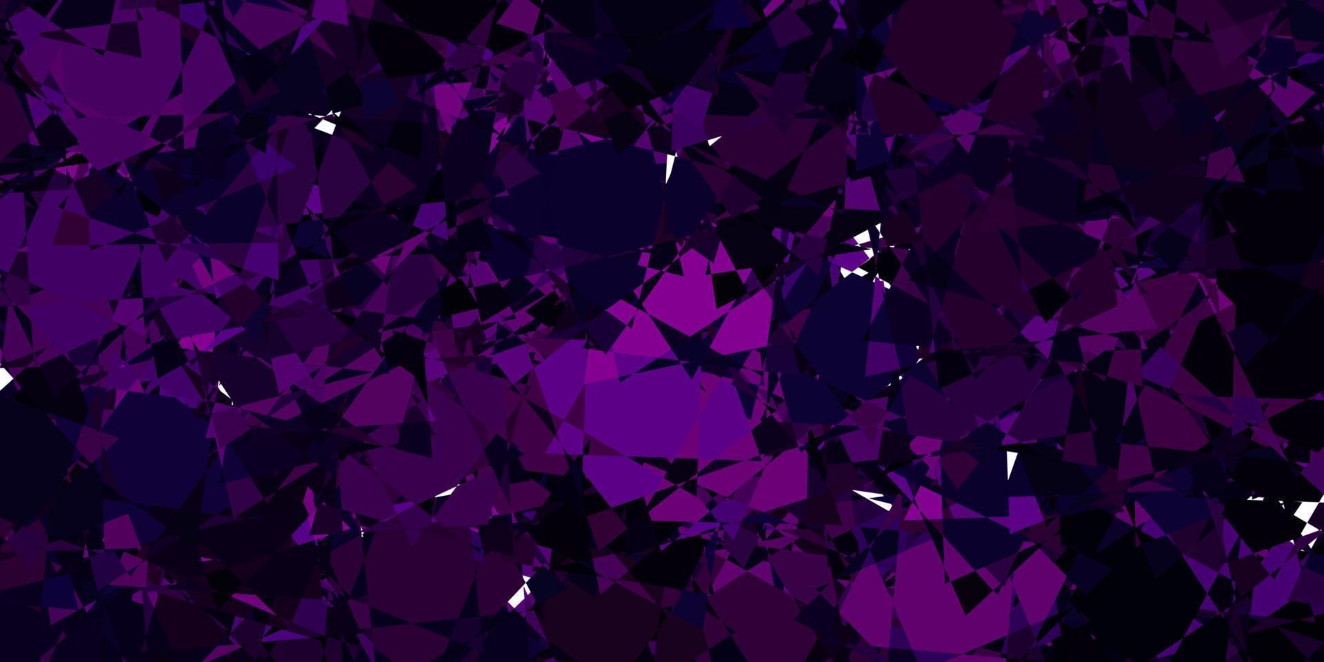 Dark Purple vector template with triangle shapes.