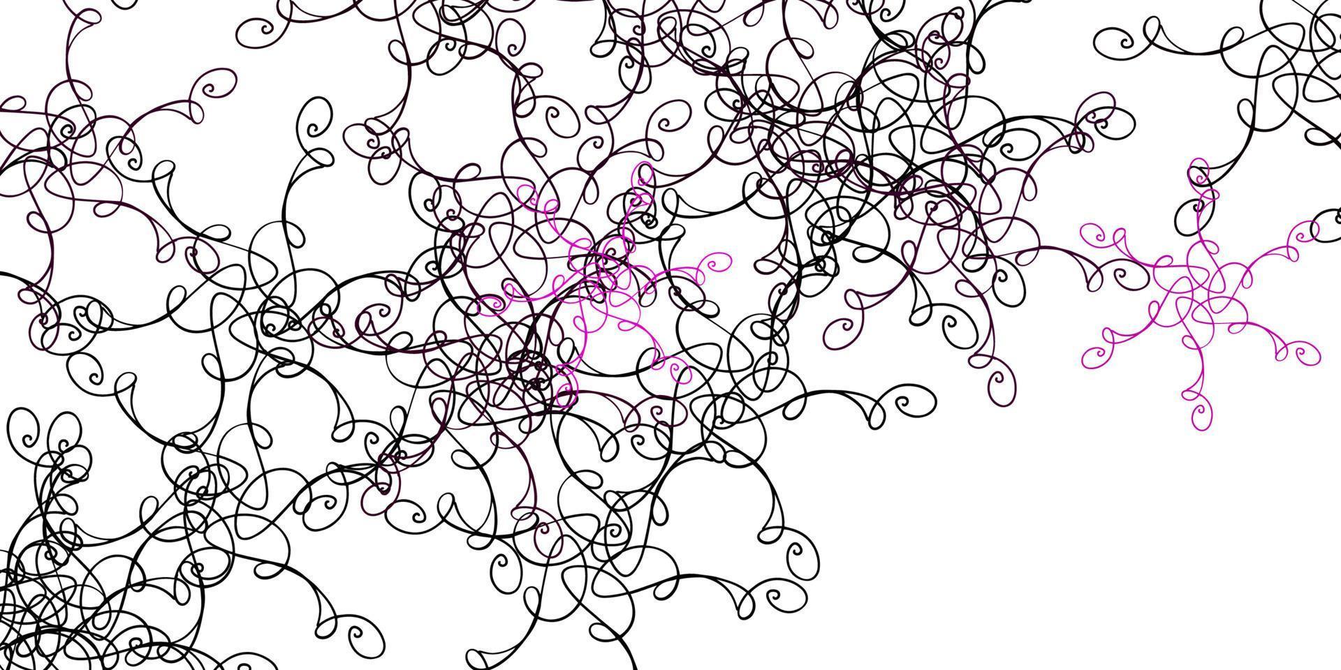 Light Pink vector pattern with curved lines.