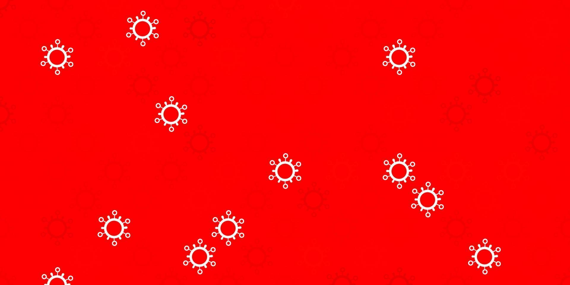 Light orange vector pattern with coronavirus elements.