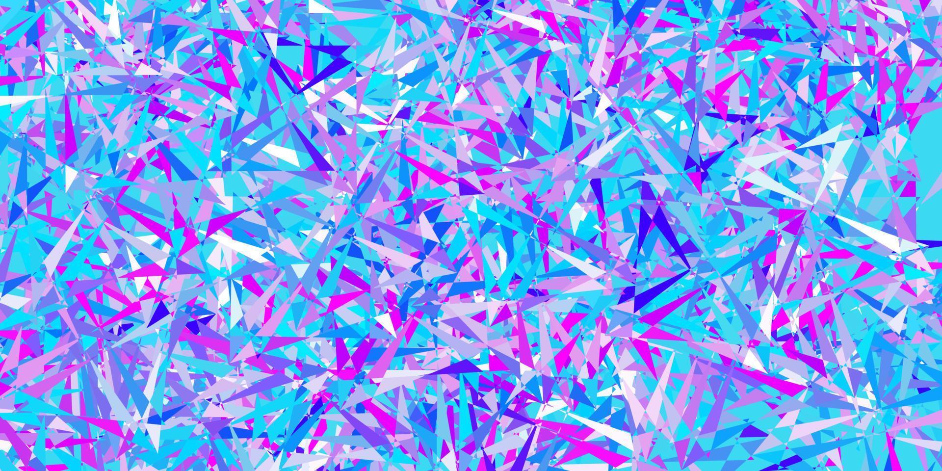 Light pink, blue vector pattern with polygonal shapes.