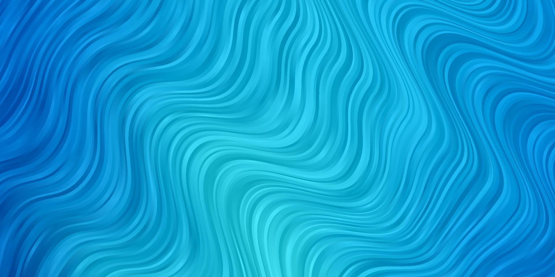 patrón de vector azul claro con líneas torcidas.