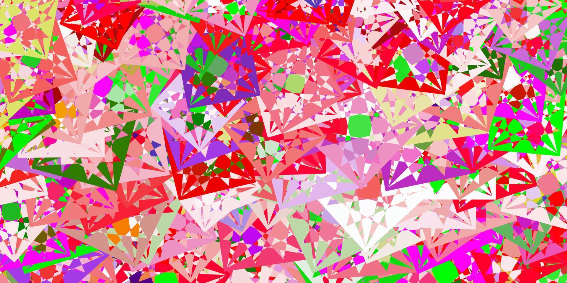 Light Pink, Green vector layout with triangle forms.