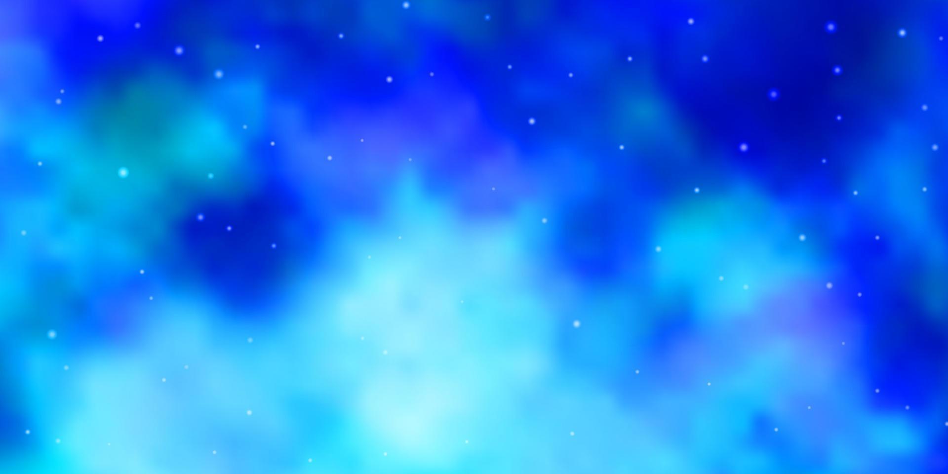 Light BLUE vector background with small and big stars.