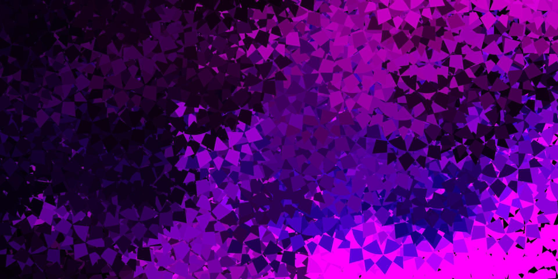 Dark pink vector background with polygonal forms.