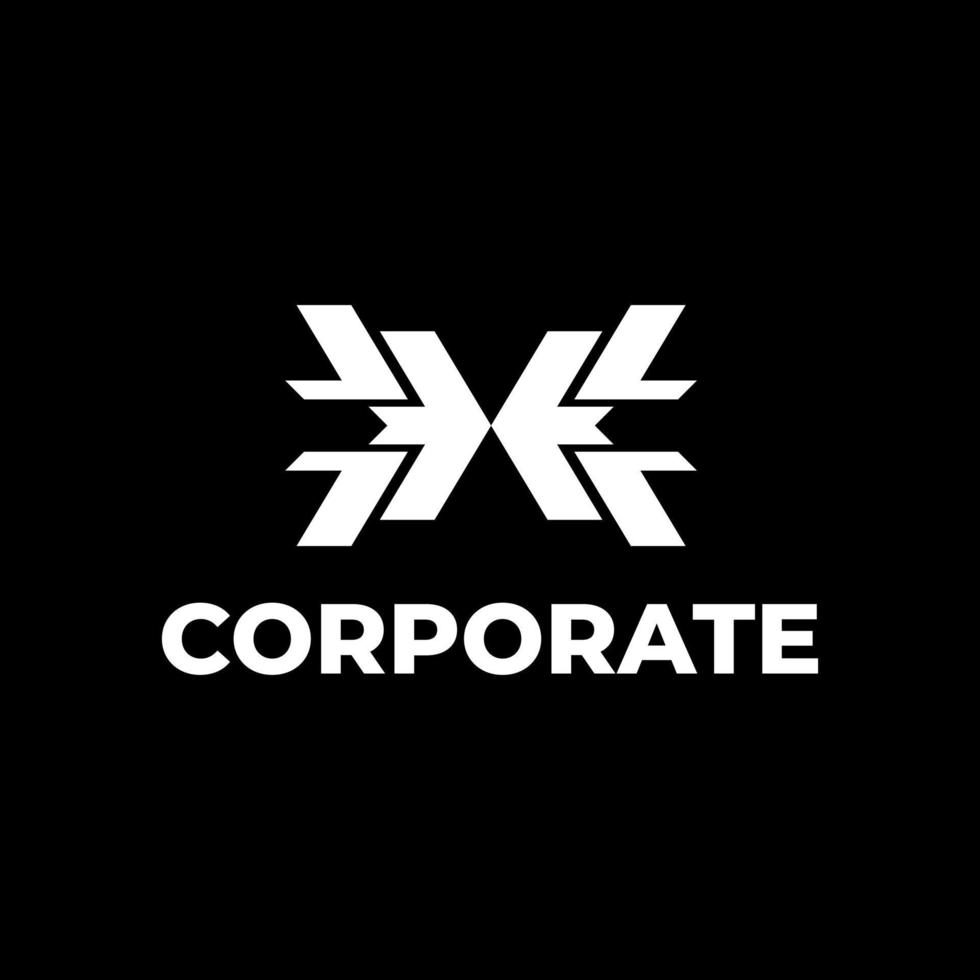 letter tech x startup modern logo design vector