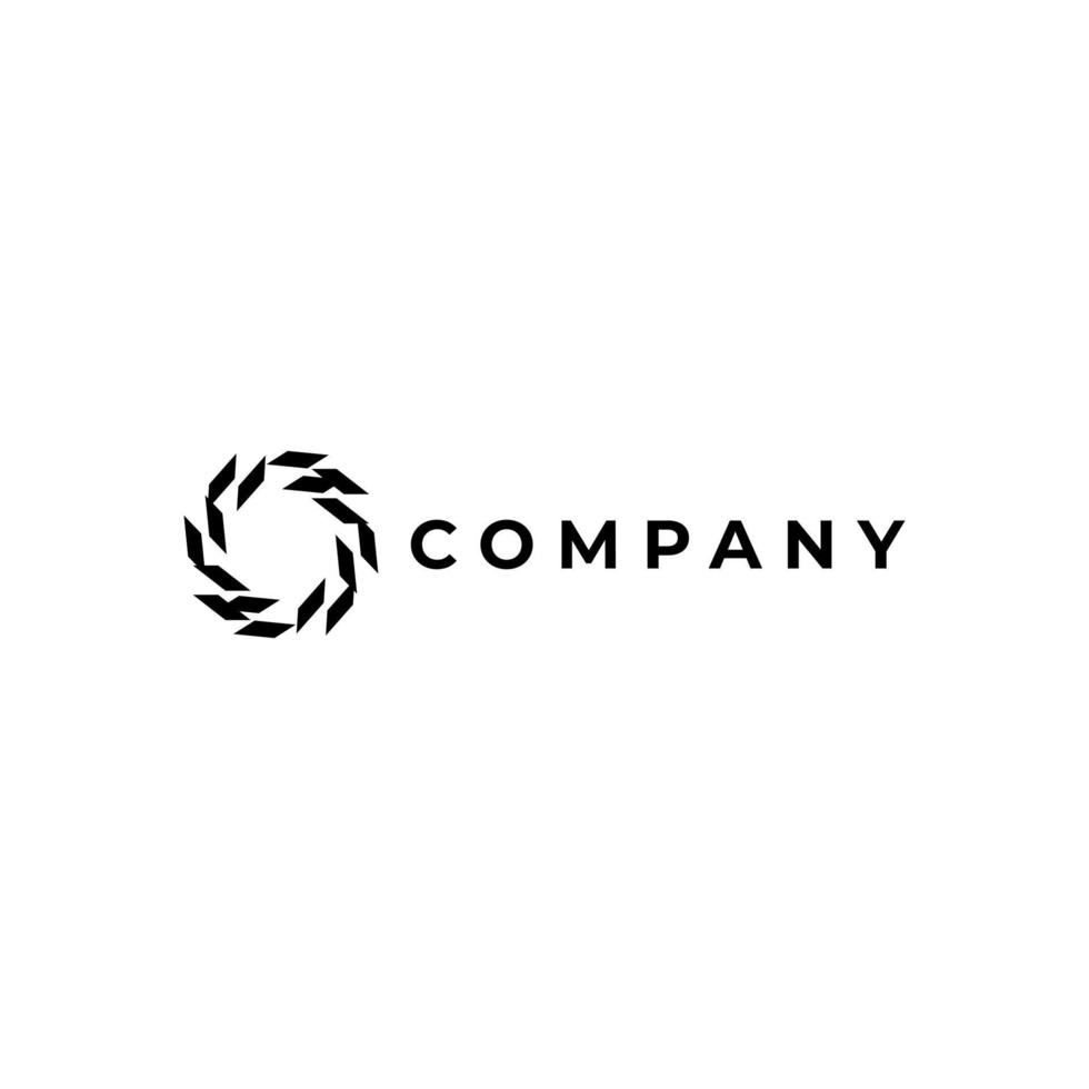 abstract tech corporate simple flat logo design vector