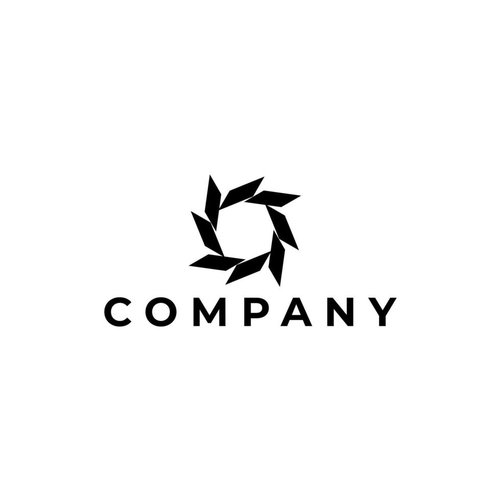 diseño de logotipo plano simple corporativo de tecnología abstracta vector