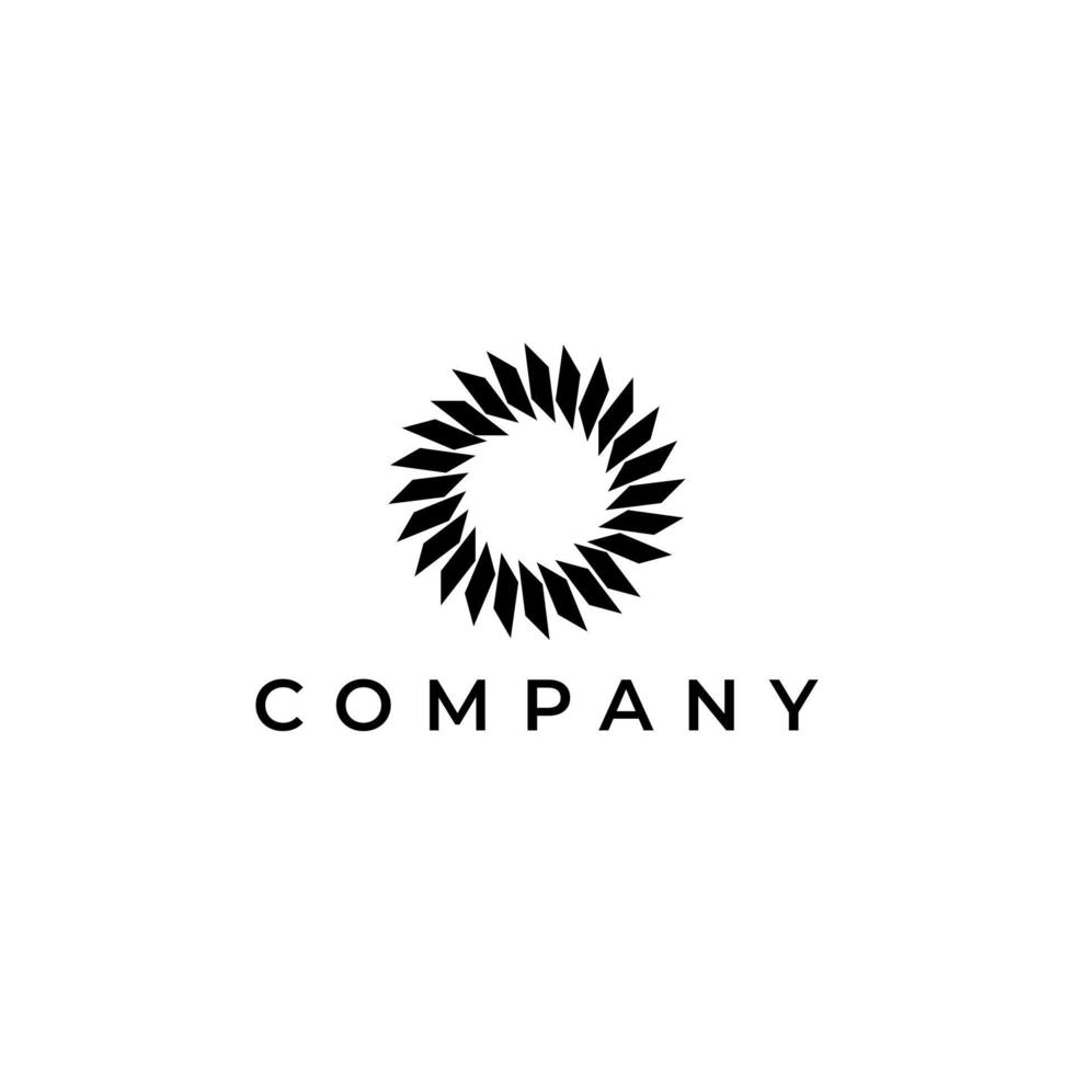 abstract tech corporate simple flat logo design vector