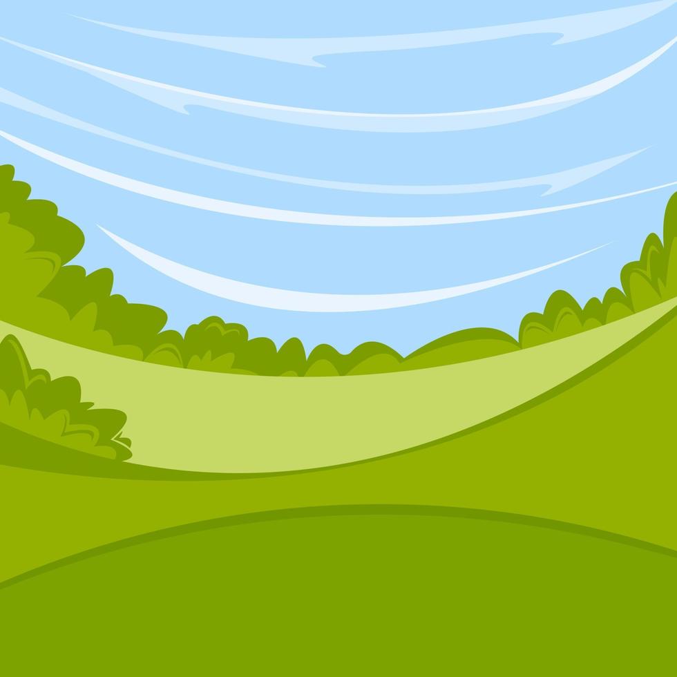 Vector illustration of summer city park, nature.