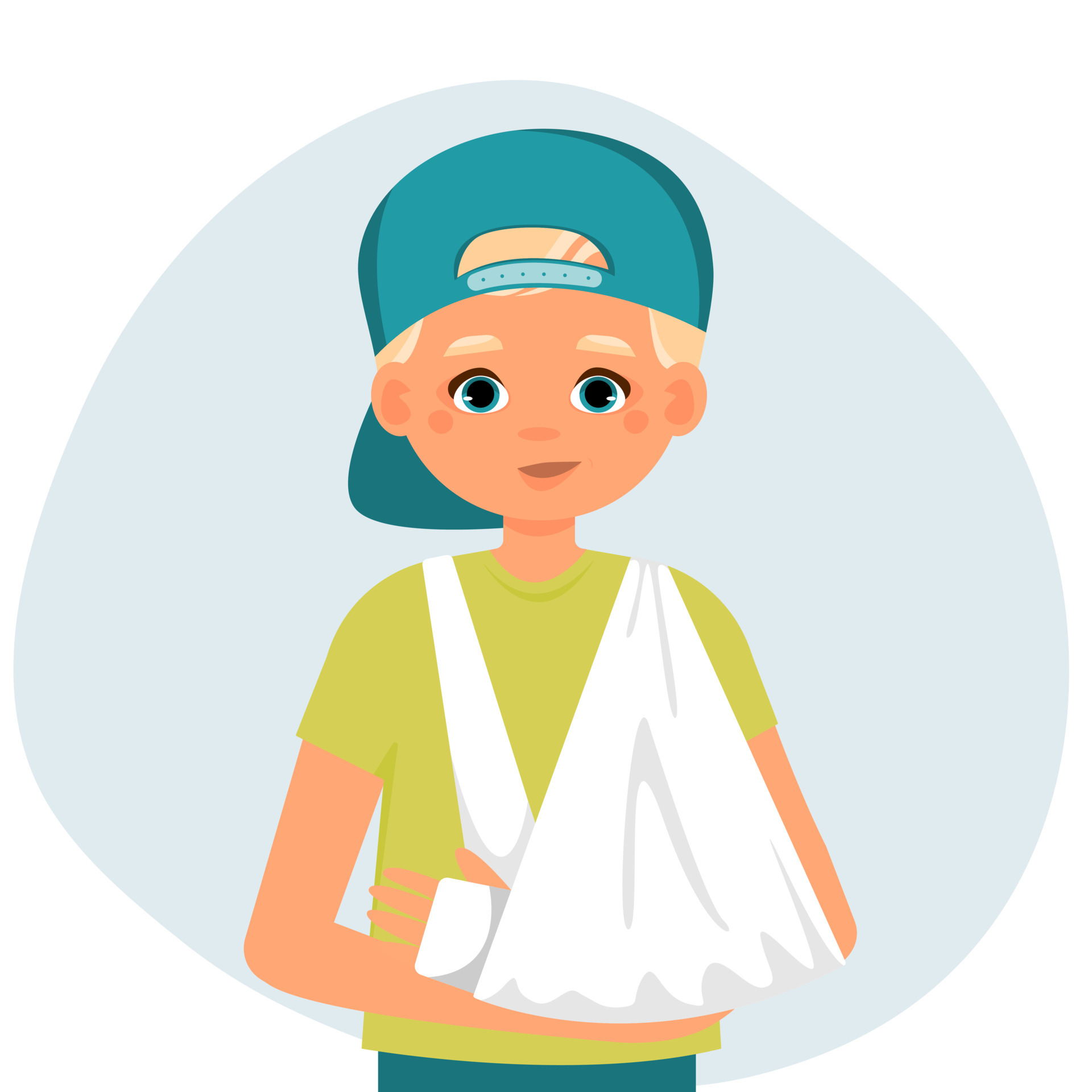 Little boy with broken arm. Concept of treatment bone fracture, plaster cast on broken arm, children's medicine. Vector cartoon illustration in flat style. 6631059 Vector Art at Vecteezy Little boy with broken arm. Concept of treatment bone fracture, plaster cast on broken arm, children's medicine. Vector cartoon illustration in flat style. 6631059 Vector Art at Vecteezy