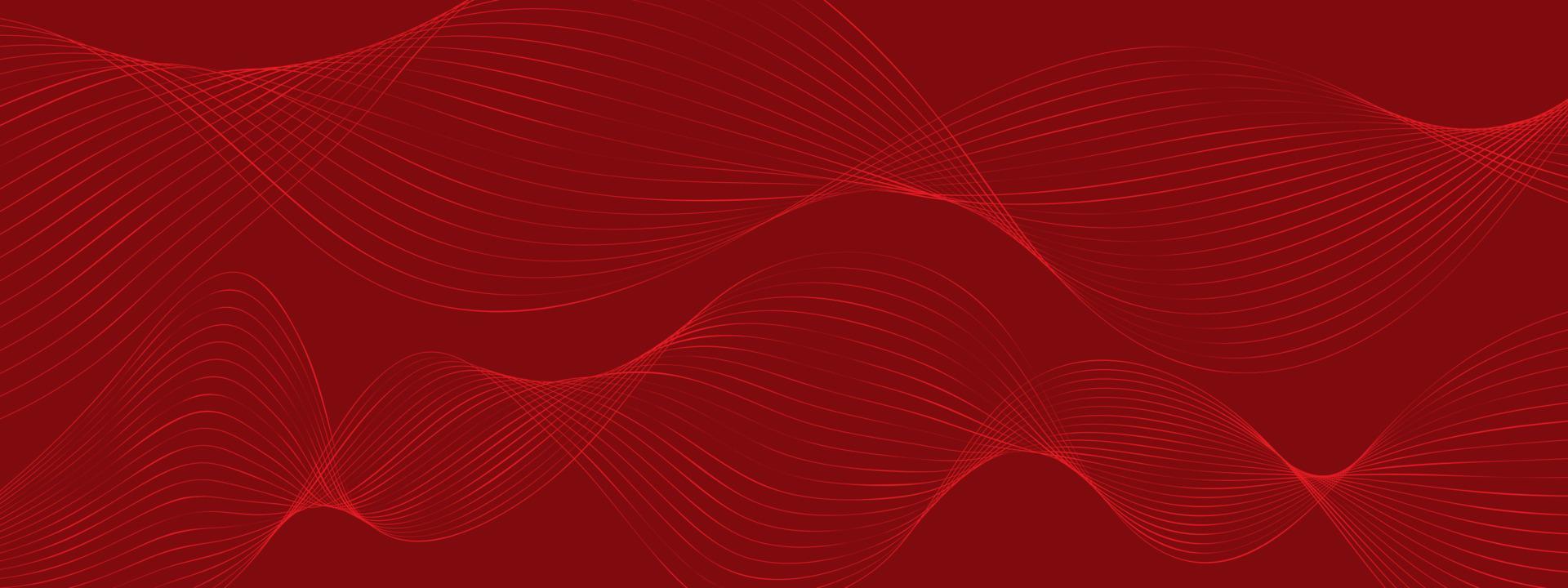 Minimal dynamic red background, abstract creative digital waves background, modern landing page concept vector. Abstract, bright smooth waves for brochure, website, flyer design, banner. vector