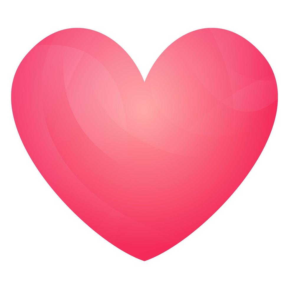 Pink heart for Valentine's day. Symbolism of love, love, happiness. Vector illustration.