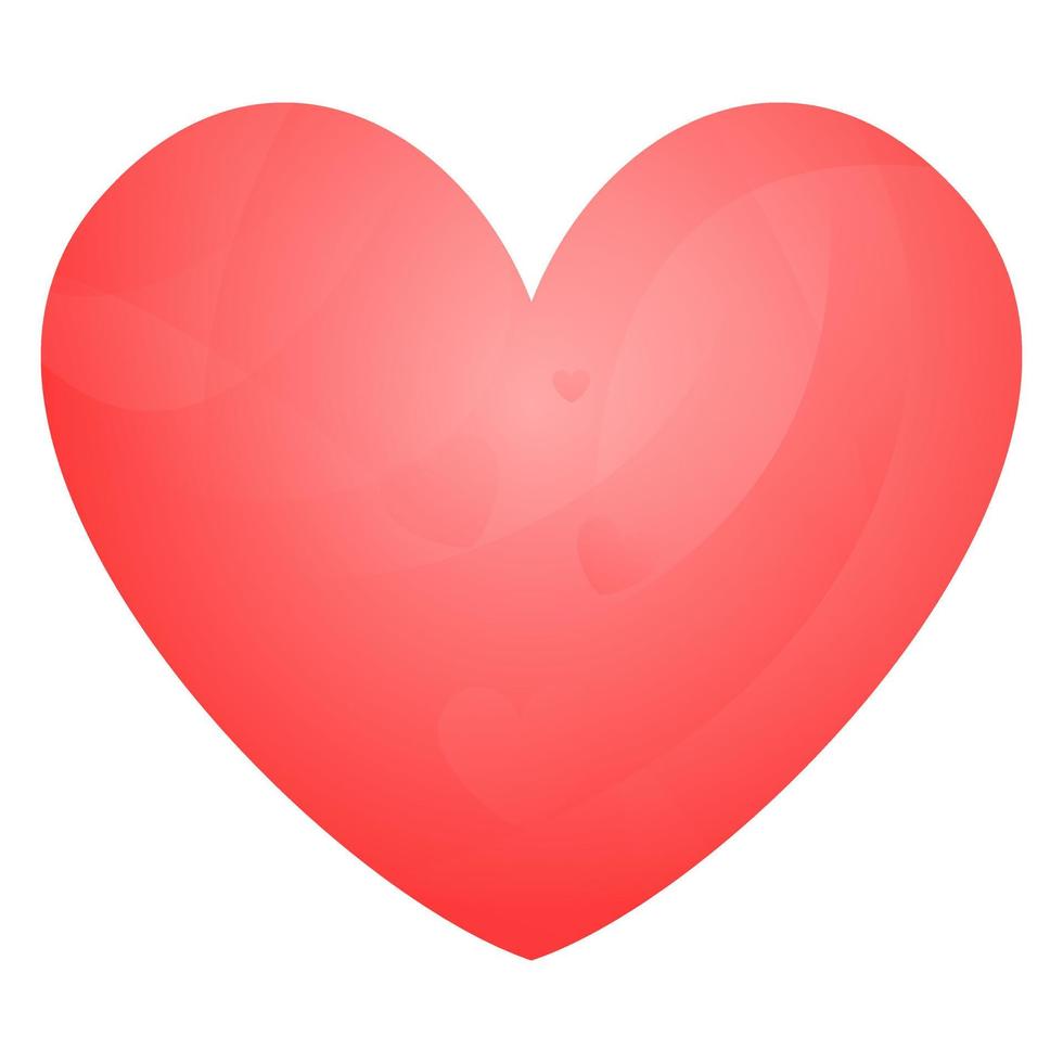Red heart for Valentine's day. Symbolism of love, love, happiness. Vector illustration.