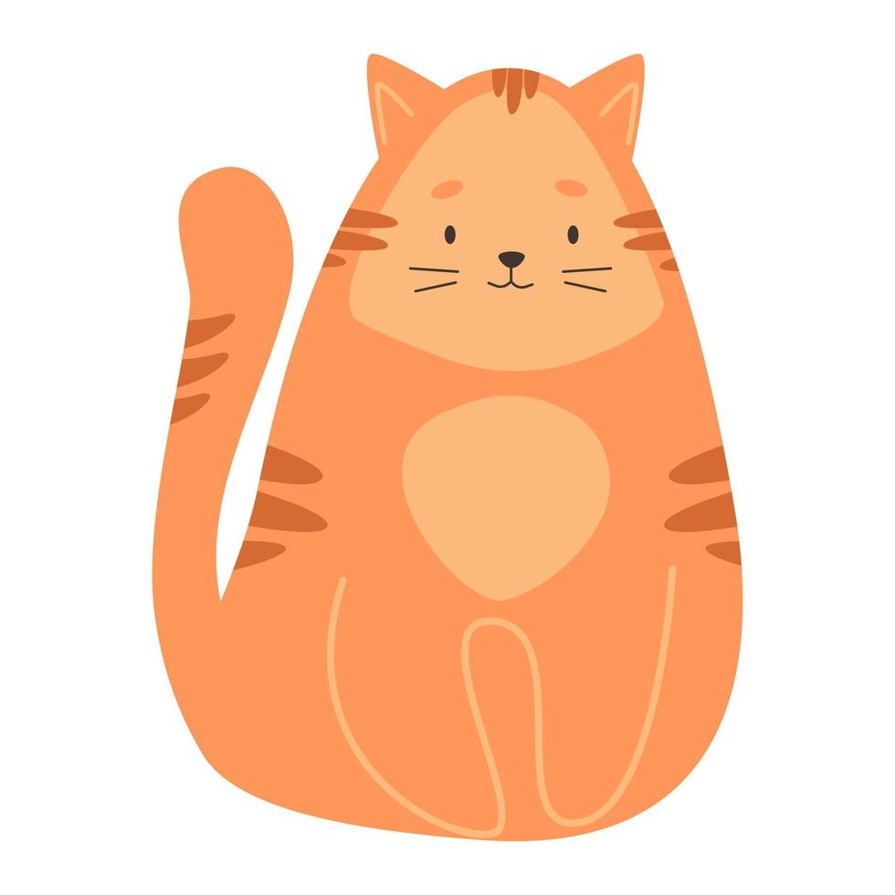 ilustración vectorial de gato jengibre. vector