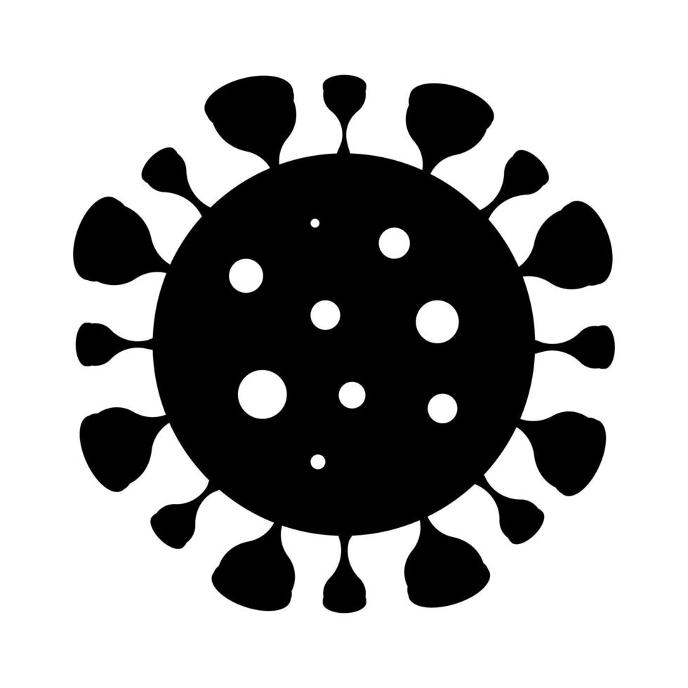 Coronavirus-stencil. Molecule. Covid-19. vector