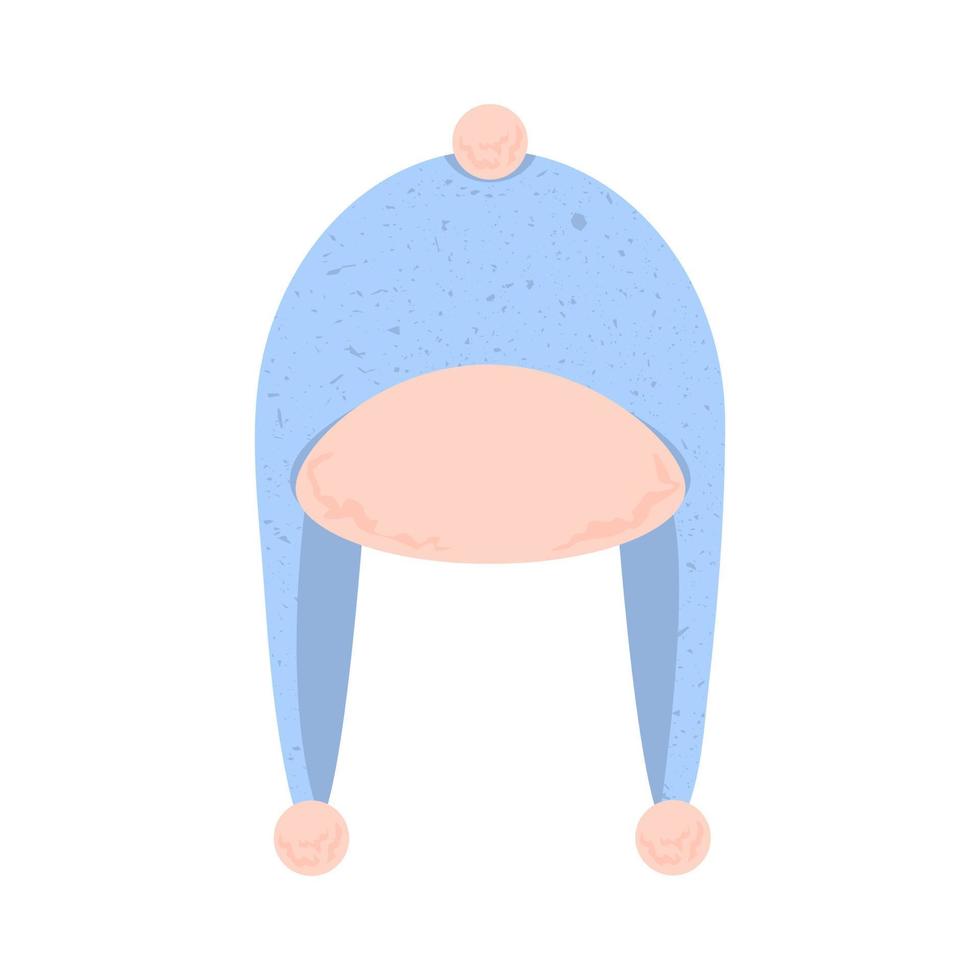 Vector icon of cute winter headwear. Concept of clothes, cold.