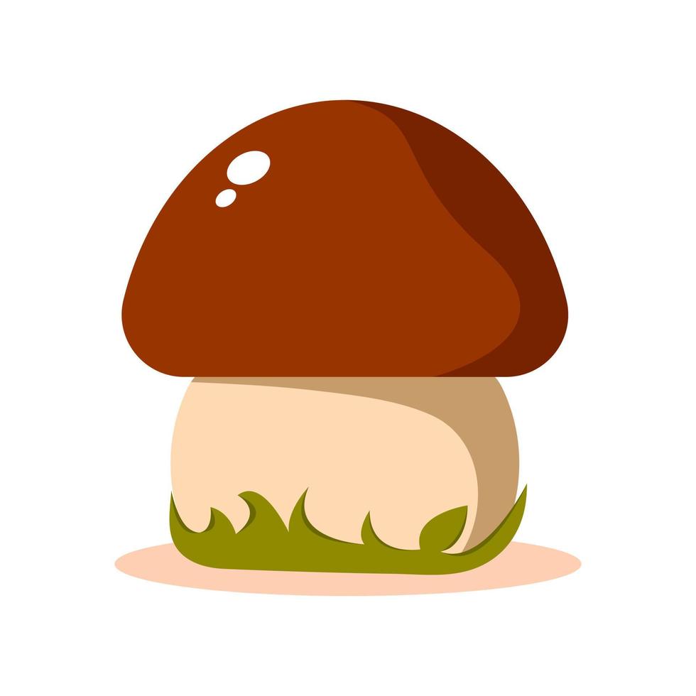 Vector illustration of mushroom isolated on white background.