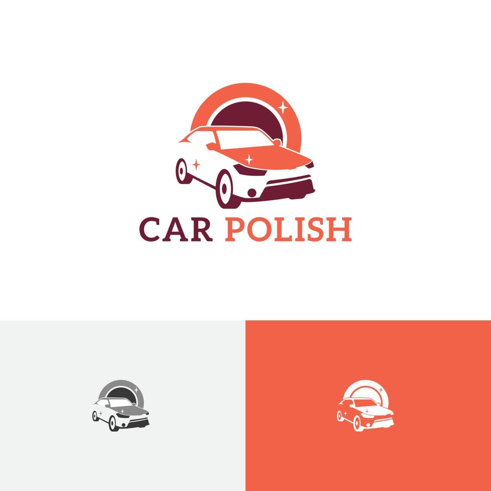 Clean Car Wash Carwash Body Polish Auto Service Logo vector