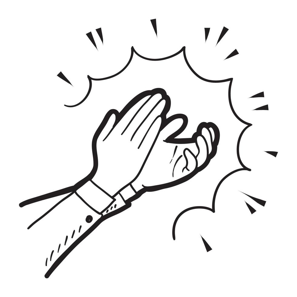 Applause hand draw. Vector illustration.