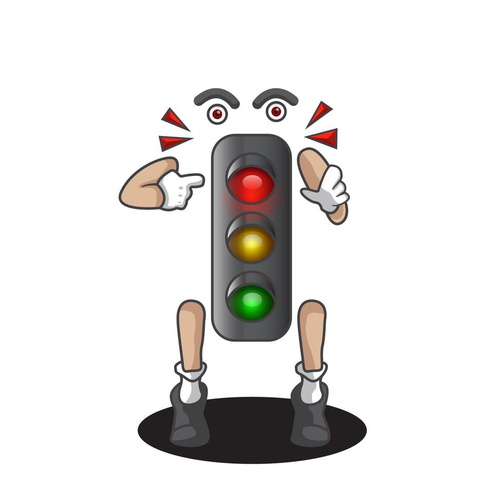 vector ilustration traffic sign red light suitable for children product