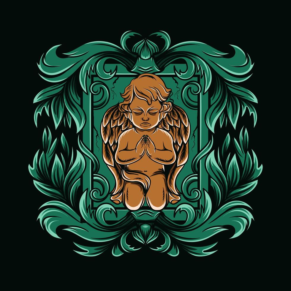 Baby Angle illustration for t-shirt design vector